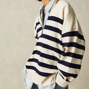 Free People Coastal Stripe Pullover